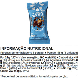GlicRock Barra de Proteína c/ Cromo Chocolate e Amendoim