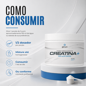 Creatina + Monohidratada Glicnutri 220g