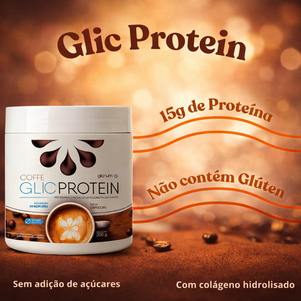 GlicProtein 200g  Sabor Cappuccino com Caneca Just be. No Limits
